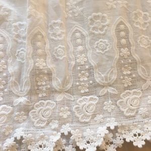 Yumi White Sundress with Lace Hem